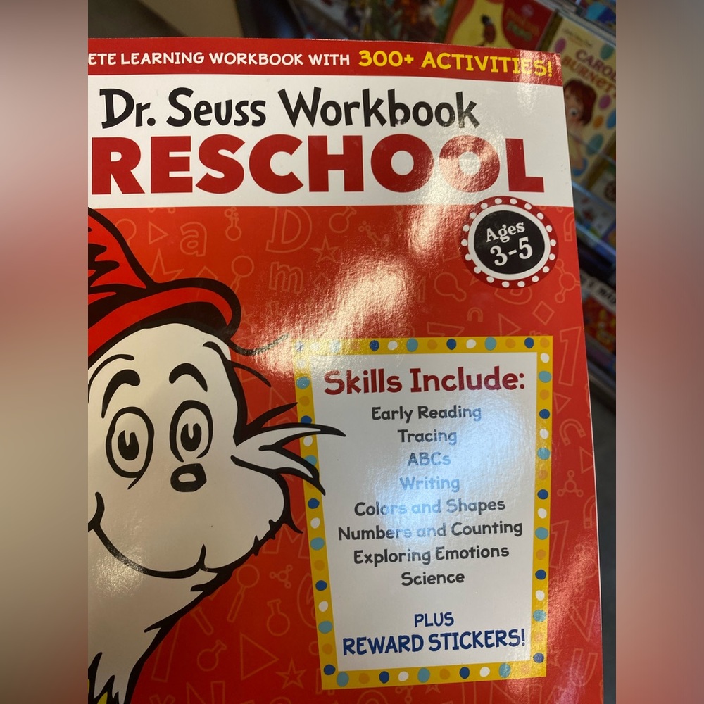 Lot of kid workbooks and gmat books